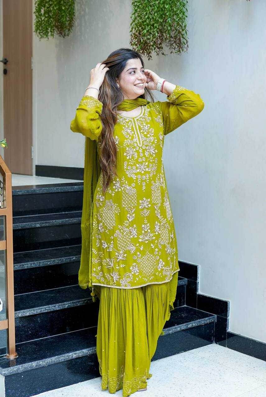 Georgette Embroidery Georgette Suit - MYLUXURY LANE ENTERPRISE